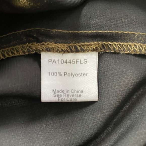 Parker Gold Metallic Draped Sleeveless Wrap Top Women's Size XS Holiday Party - Picture 4 of 7